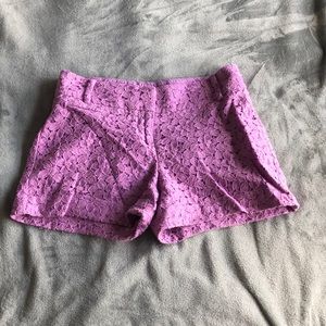 Purple lacey loft shorts